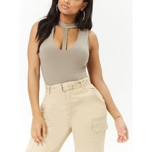 FOREVER21 light Olive bodysuit